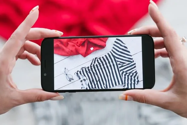 A split screen showing a close-up of an Instagram feed on a smartphone displaying various fashion influencers and a laptop screen displaying a trendy fashion blog website.