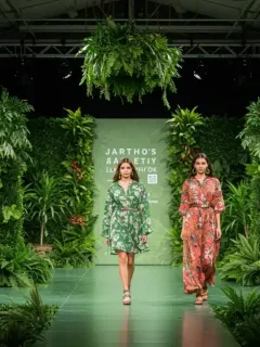 Sustainable fashion show emphasizing eco-friendly design and event practices in the US.