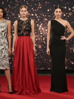 Women showcasing replicated red carpet looks under $200, exuding affordable glamour and style.
