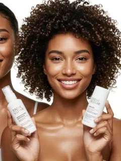Radiant individuals showcasing affordable celebrity skincare routines with drugstore finds.