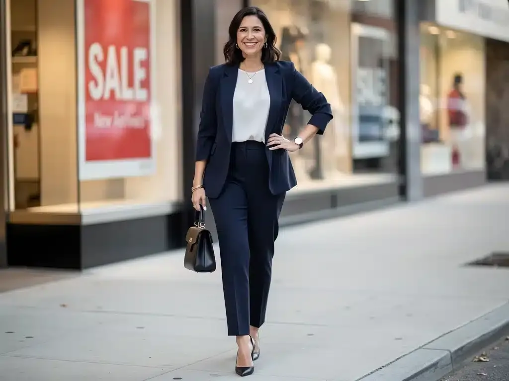 Stylish individual wearing an affordable celebrity fashion duplicate