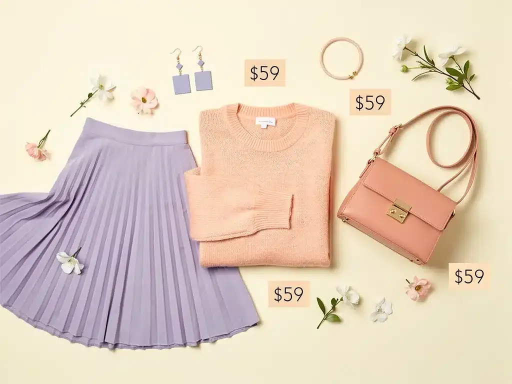 Peach Fuzz and Digital Lavender fashion items under $60 for Spring 2026
