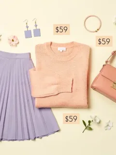 Peach Fuzz and Digital Lavender fashion items under $60 for Spring 2026