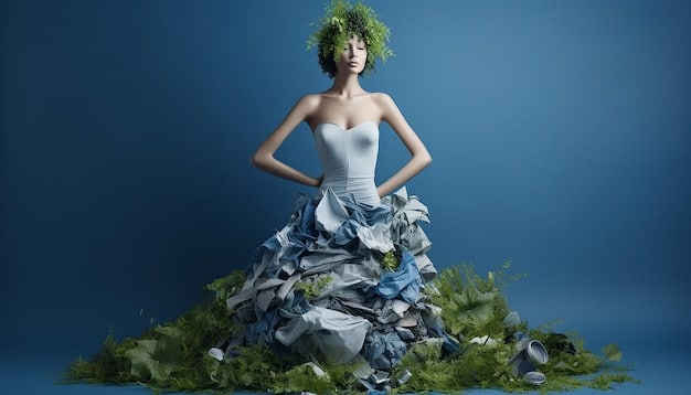 A visual representation of a circular economy model in fashion, showing the flow of materials from production to consumption, reuse, and recycling, emphasizing the importance of extending the lifecycle of garments.