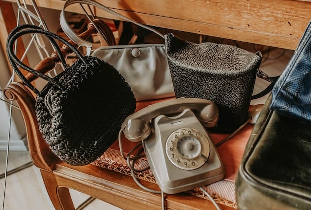 A well-organized section of a thrift store showcasing designer handbags and accessories. Focus on the arrangement and variety of items.