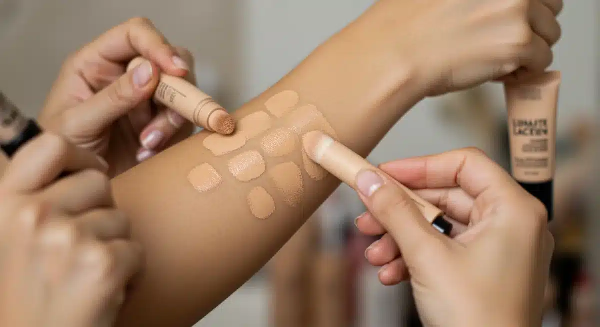 Applying affordable drugstore foundation and concealer for flawless skin