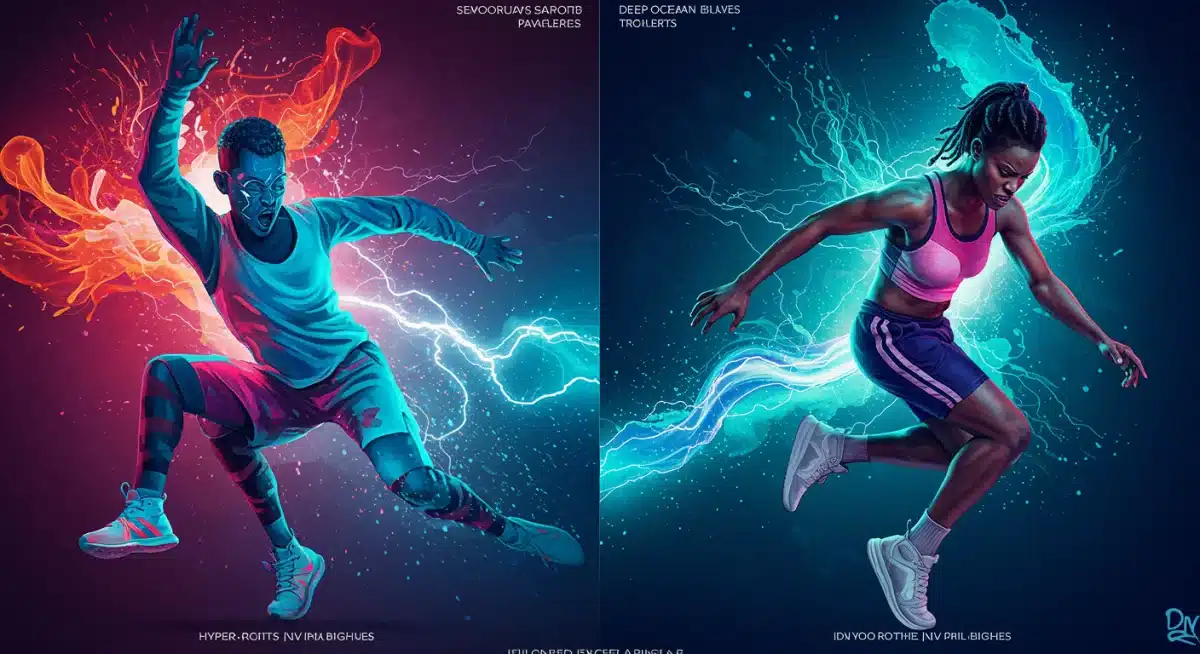 Hyper-real brights and deep ocean blues in a modern design concept