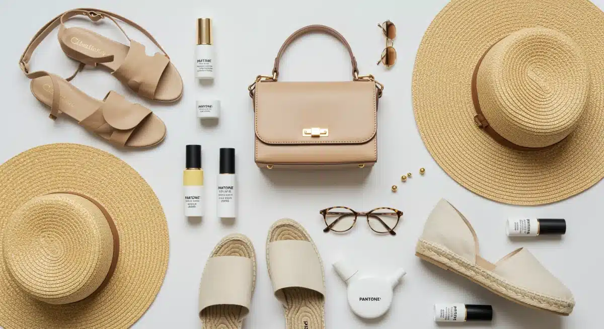 Summer accessories and handbag in Pantone 2026 Color of the Year