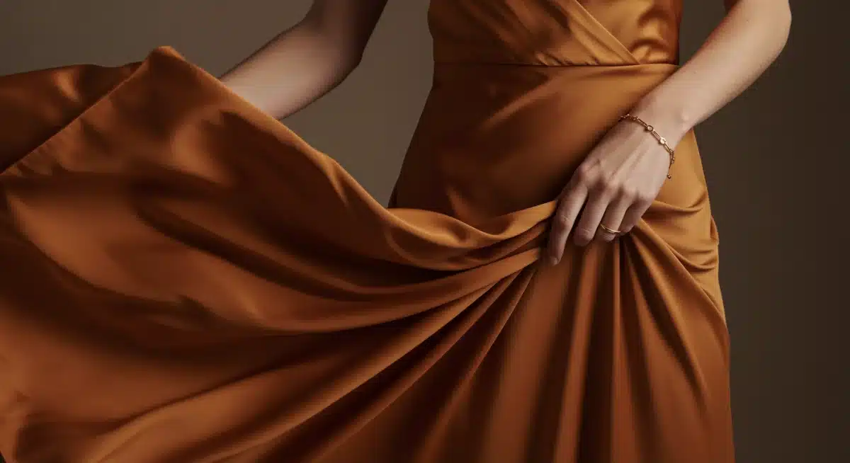 Close-up of silk dress in Pantone 2026 Color of the Year