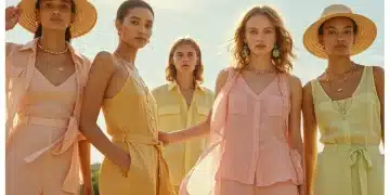 Models showcasing summer outfits in Pantone's 2026 Color of the Year