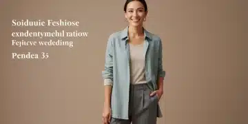 Stylish woman in a minimalist, sustainable outfit on a budget