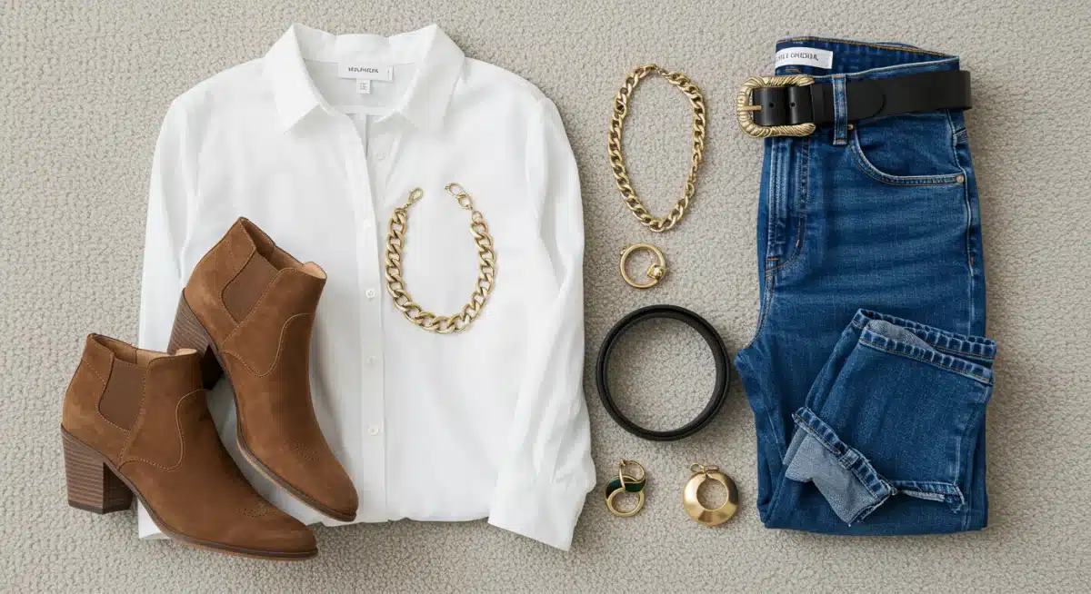 Wardrobe essentials mixed with trendy accessories for adaptable fashion