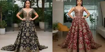 Celebrity in high-fashion gown side-by-side with budget-friendly replica for 2026 trends