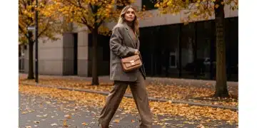 Stylish woman in celebrity-inspired fall fashion 2026