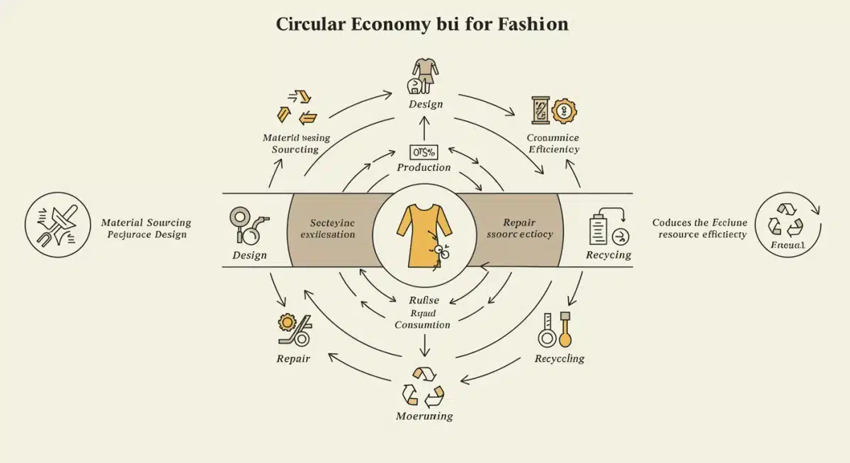 Circular economy model for sustainable fashion production