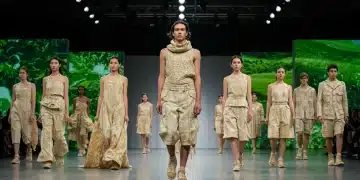 Models displaying sustainable fashion at a US event, 2026