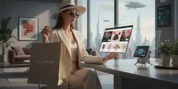 Woman finding luxury fashion deals online in 2026